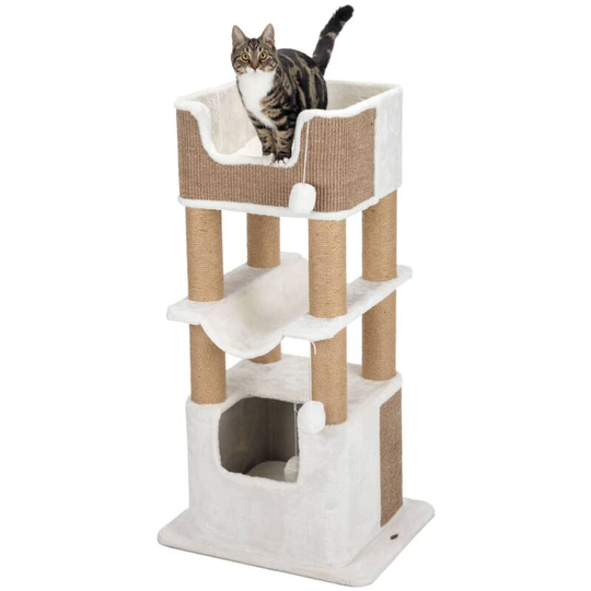 Cat Scratching Post Lucano xxl White and Taupe Trixie Multicolour
