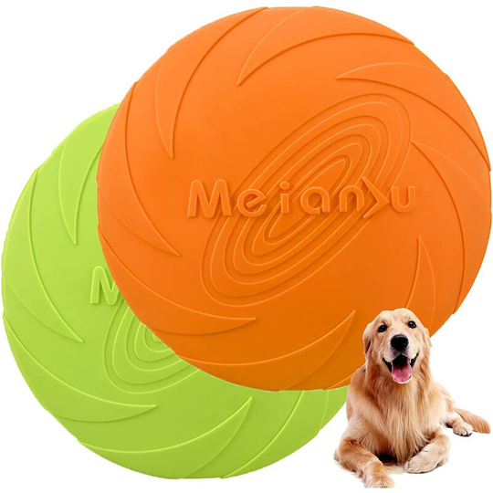 Perle Rare - 2 Packs Dog Disc, Frisbees for Dogs, Frisbee Toy for Dogs, Frisbee Rubber Toy, Floating Toys for Dogs, Games Sports Exercise Activity