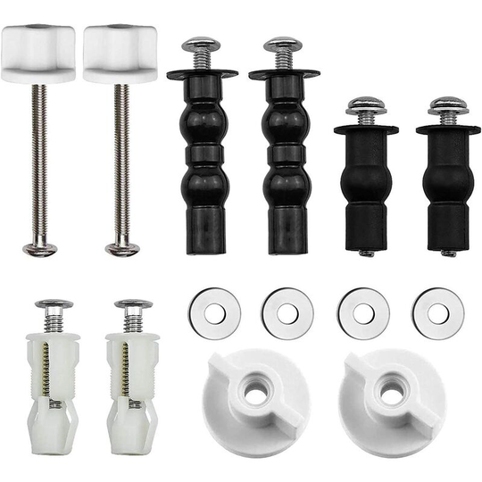 Toilet Seat Hinge Fixings 5 Pairs Expandable Rubber Screw Hinge For Toilet Lid