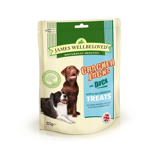 James Wellbeloved Crackerjacks Duck 225g (Pack of 6)