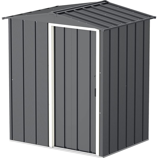 5 x 4 Value Apex Metal Shed - Anthracite Grey (1.62m x 1.22m)