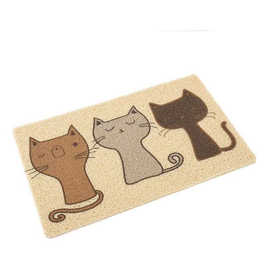 Litter box mat Cat litter mat, pvc mat, waterproof and non-slip, ideal as a bowl mat for cats, dogs, puppies (60x40cm)