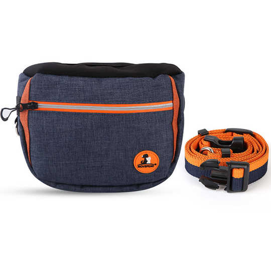 Betterlifegb - Dog Dressing Bag, Dog Bag Food Bag, Multifunctional Animal Formation Pockets, Removable Adjustable Crossbody Crossbills Blue Training