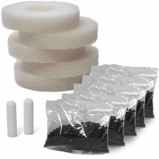 5 Pack Compatible biOrb Refill Service Kit for Oase biOrb with Filter Media & Airstone