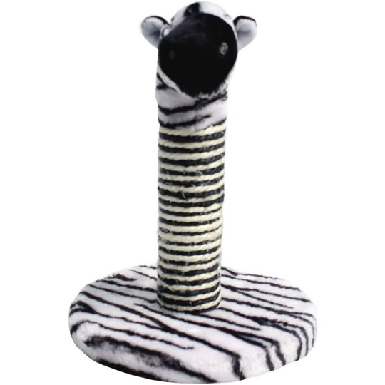 Sisal Rope Cat Climbing Frame Mini Tower Tree Scratching Post Creative Animal Shape Pet Toy Indoor Plush Funny Kitten Furniture (Color : Zebra)