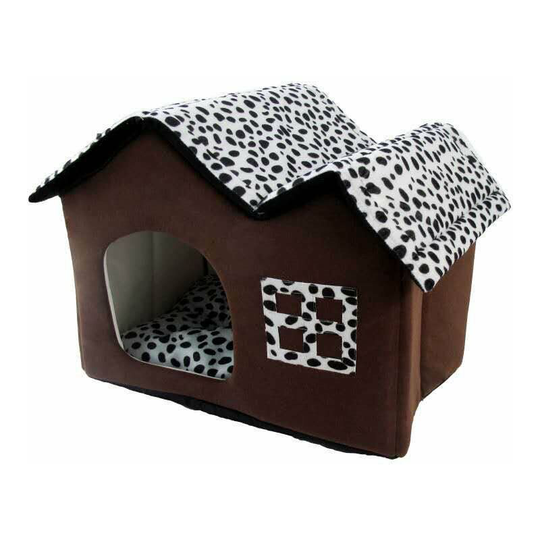 Pet Supplies Double Top Dog House Brown