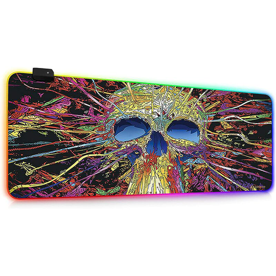 Rgb Gaming Mouse Pad 900x400x4 mm xxl 900x300x4 mm xl led Non-Slip Extended Mouse Pad for Keyboard Mouse Computer pc The New Skeleton Mouse Pad