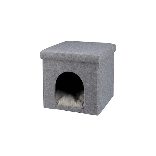 Alois Cuddly Cave, 38 × 40 × 38 Cm, Grey - New Trixie Alios Cat Box Igloo Bed - new trixie alios cat box igloo bed padded lid storage compartment