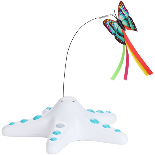 Interactive Cat Toy for Indoor Cats, Automatic Electronic Cat Toy, 360 Degree Rotating Butterfly Cat Toy with Sensor Switch