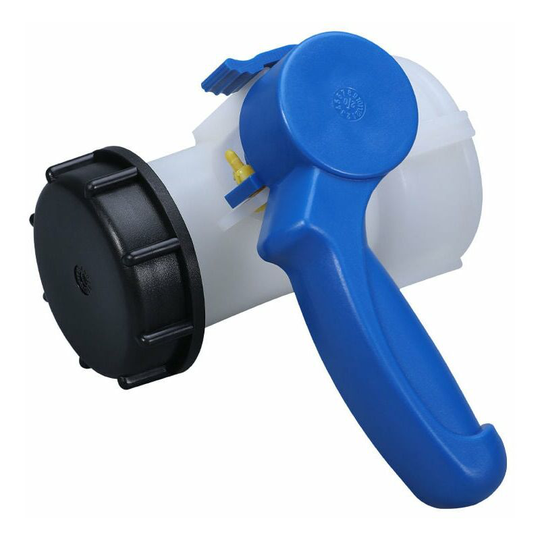 Butterfly valve with aluminum floating nut DN40 for tank 1000 liters IBC,60mm