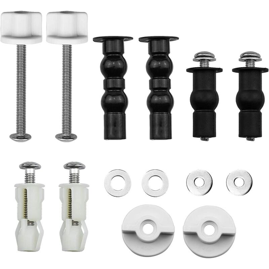 Toilet seat hinge fasteners 3 pairs of toilet screws, fixing set with screws, toilet lid replacement parts