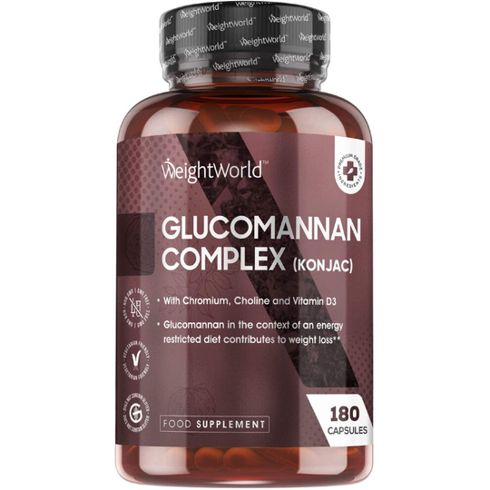 WeightWorld Glucomannan Complex - 180 Capsules - Fibre Diet Supplement