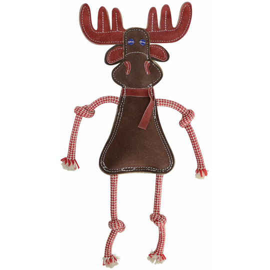 Rudolph Eco Friendly Rope Dog Toy (One Size) (Brown/Red) - Brown/Red - Benji&flo