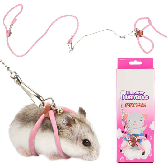Pet Hamster Harness Small Animals Harness Rope Adjustable Small Animal Lead For Hamster Thsinde
