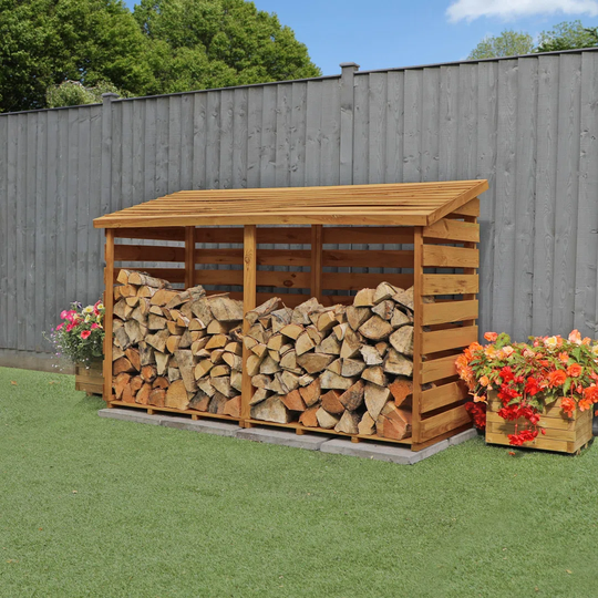 194Cm W x 82Cm D Solid Wood Log Store