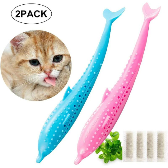 Cat dental hygiene, cat dental toy, chew silicone molar toy interactive toy for cleaning cat teeth against bad breath