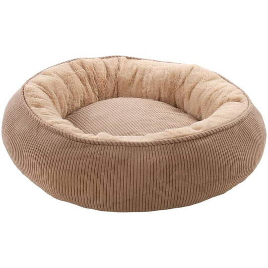 Dog Bed with Zipper Colette Round 46 cm Taupe Flamingo Taupe
