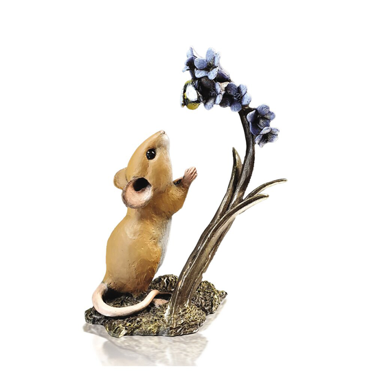 Mouse with Bluebells and Honey Bee.