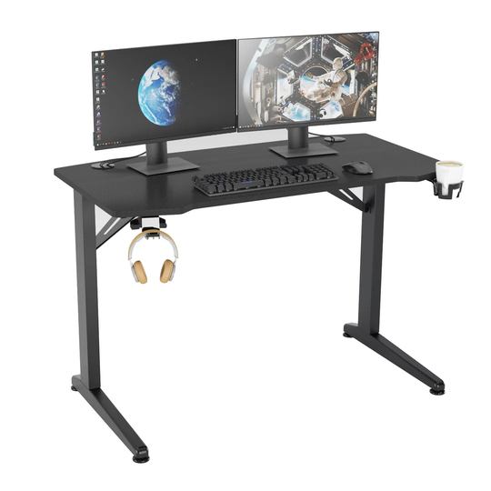 Desk with Headphone Hook Holder