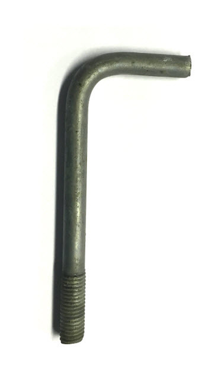 Foundation Bolt (Anchor or L-Bolt) M12 x 250 mm Galvanised Mild Steel