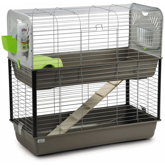 Beeztees - Rabbit Cage Caesar 3 Double 100x50x97 cm 266888 Grey