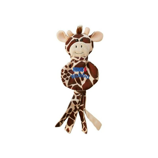 Wubba No Stuff Giraffe Plush Dog Toy (40cm x 2cm x 15cm) (Cream/Brown) - Cream/Brown - Kong