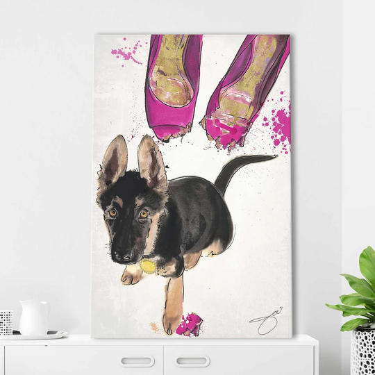 New Shoes by Jodi - Wrapped Canvas Painting