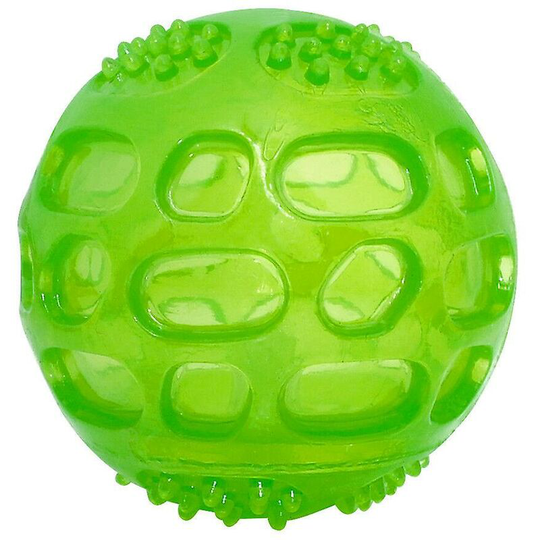 Dog Chew Ball Toys Indestructible Floating Rubber Sound Ball (Green)