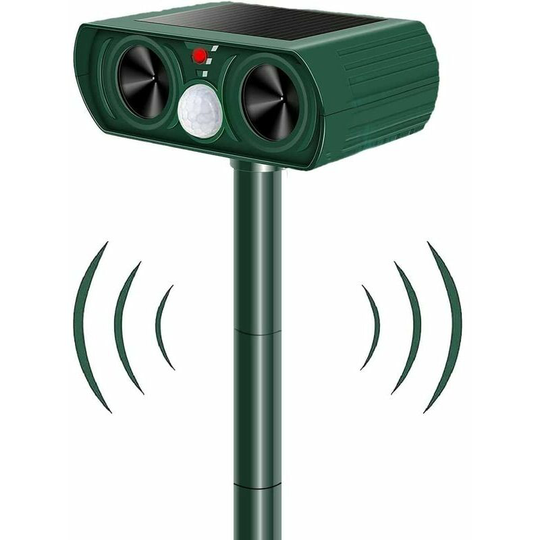 Deckon - Ultrasonic Cat Repeller, Solar Powered Cat Repeller, Ultrasonic Rodent Repellent Waterproof Outdoor Cat Repellent with Motion Sensor for
