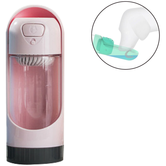Dog Water Bottle for Walking,Portable Dog Water Bottle Pet Water Dispenser,Outdoor Water Drinking Bottle for Travelling, pink