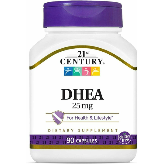 21st Century DHEA 25 mg Capsules, 90 Count