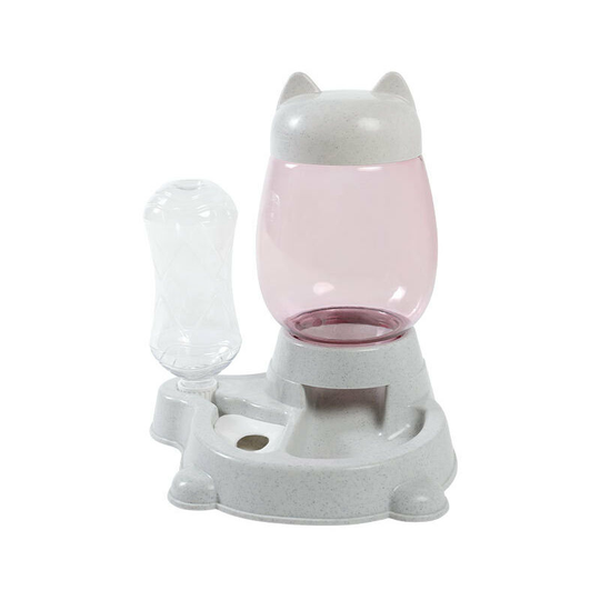 2 in 1 Automatic Pet Food and Water Dispenser, Removable Non-Slip Feeders for Cats and Small Dogs