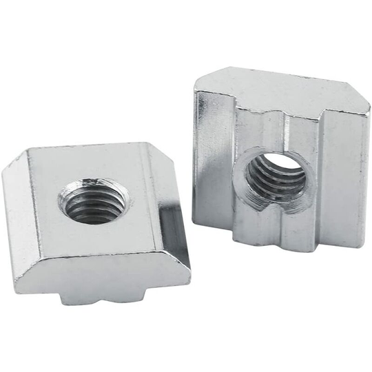 Set of 50pcs European Standard Nickel Plated Carbon Steel Sliding T-Nuts for Aluminum Extrusions (EU20-M5)