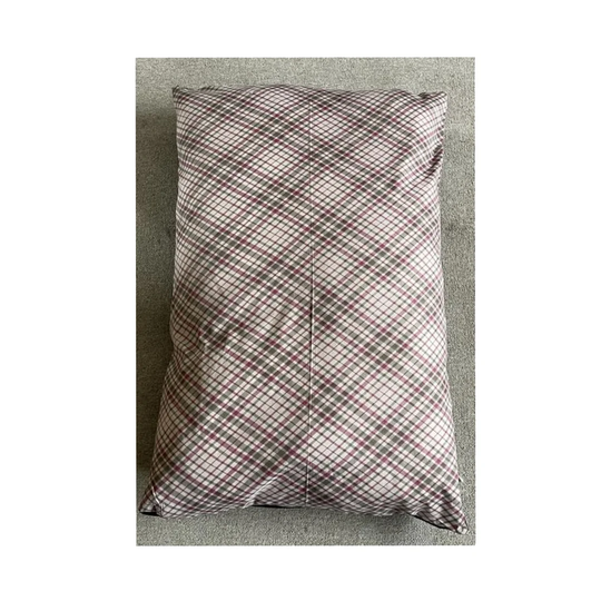 Ousley Dog Pillow in Dark Red/Grey