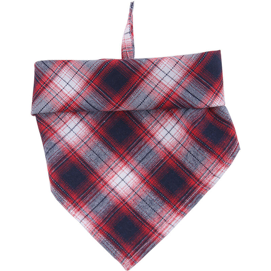 5PCS Classic Christmas Plaid Dog Bandana Scarf Triangle Pet Bib