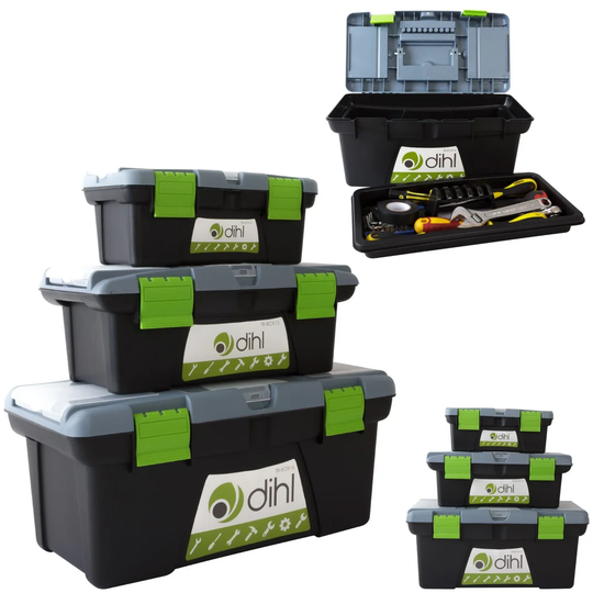 3 Piece Plastic Tool Box Set