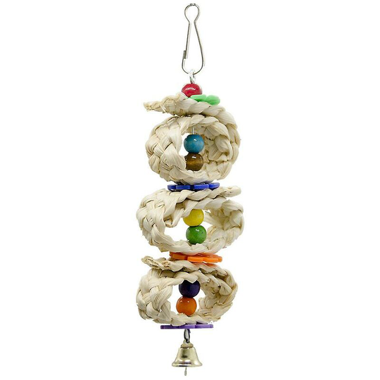 Parrot Chew Toys Bird Foraging Chew Toys Rattan Ball Comes With Metal Bell For Parrot Macaw African Grey Budgie Etc1pcs Thsinde