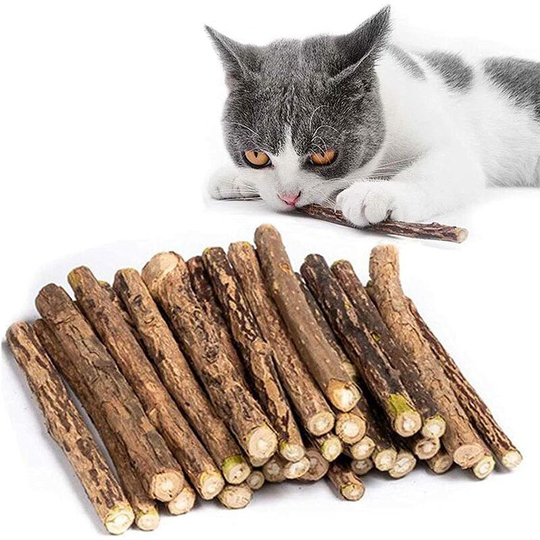 30 Pack Cat Chew Sticks, Organic Silver Vine Cat Toys