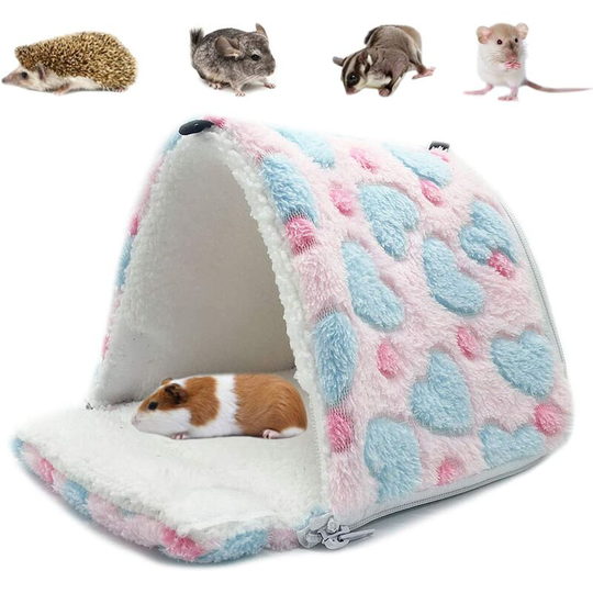 Einemgeld - Rodent Sleeping Plush Small Hamster House Hammock Toy Bed House for Guinea Pig Rabbit Chinchilla Ferret, Pink s