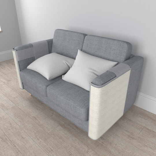 Cat Scratch Pad Sofa Cover - Natural Sisal Furniture Protector Cat Scratch Pad - Scratch Resistant Rug for Sofa, Sofa, Chair - Left and Right Pair