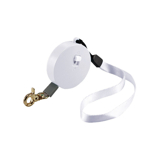 Retractable dog leash, retractable 2M leash, suitable for small dogs and puppies, white