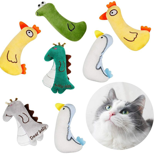 8 Pieces Catnip Cat Toys Soft Plush Cat Chew Toys Cat Interactive Entertaining Toys Cute Kitten Kicker Toy for Pet Kitten Cat Exercise Outdoor Indoor