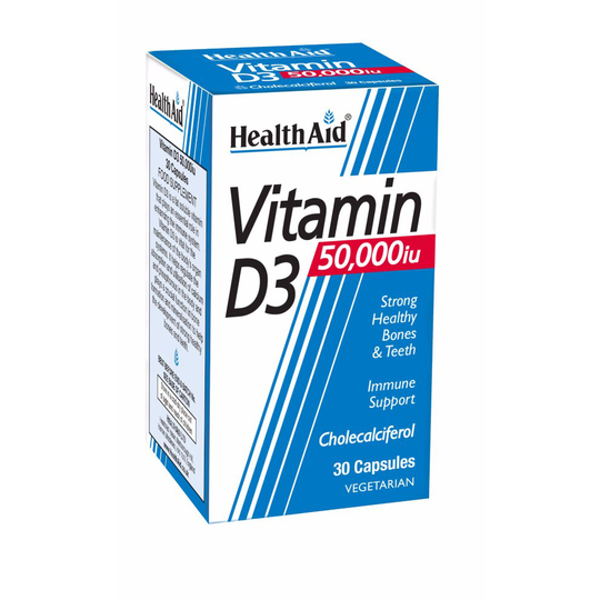 Health Aid Vitamin D3 50,000iu, 30 caps