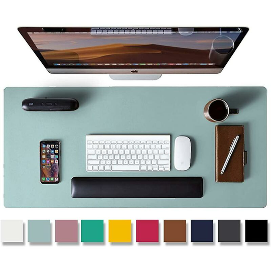 Thsinde - Leather Desk Pad Protector,mouse Pad,office Desk Mat, Non-slip Pu Leather Desk Blotter,laptop Desk Pad,waterproof Desk Writing Pad For