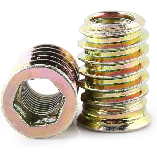 Pack of 20pcs M8 Zinc Alloy Threaded Hex Nut, Zinc Alloy Insert Nuts Assortment (M8*20mm)