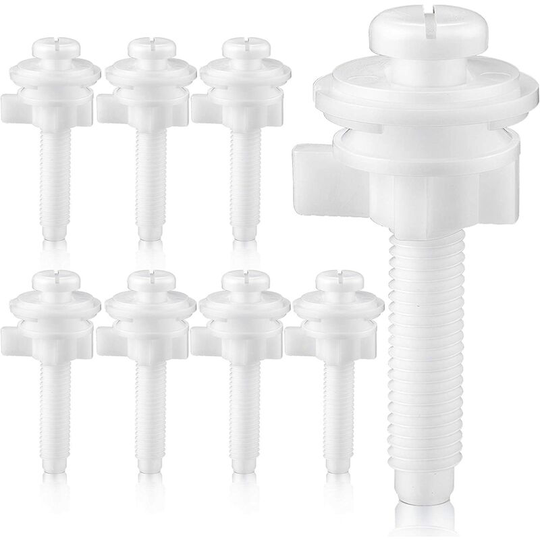 4pcs Plastic Toilet Seat Hinge Bolt Screws