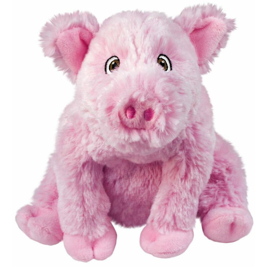 Comfort Kiddos Pig Plush Dog Toy (4.2in x 6.2in) (Pink) - Pink - Kong