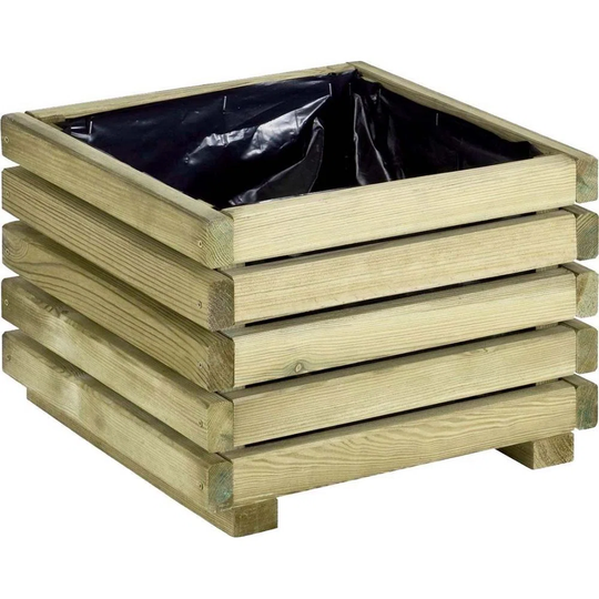 Planter In Autoclave Treated Pine With Protective Film Kub 40 Cm