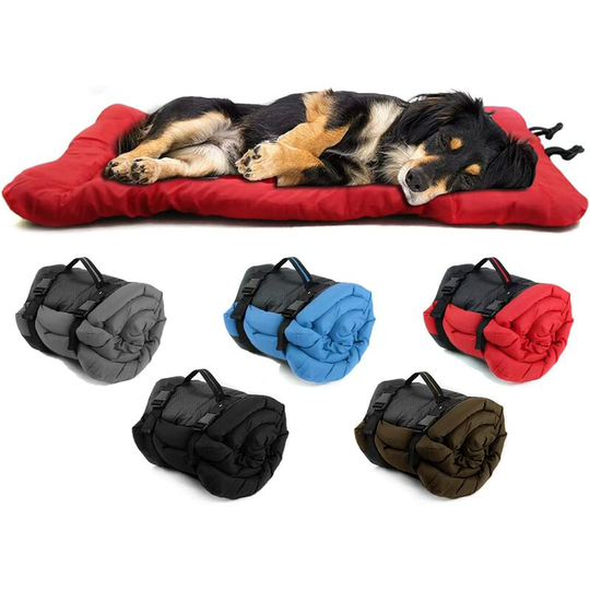 Foldable Waterproof Dog Bed Mattress, Washable Durable Oxford Dog Cushion for Car Bed Sofa Also for Outdoor Use (l (35.4-23.6'/90-60cm), Red)