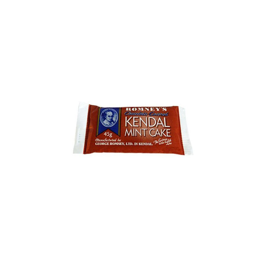 ROMNEYS 45C CHOCOLATE COATED KENDAL MINT CAKE 40G BAR X6